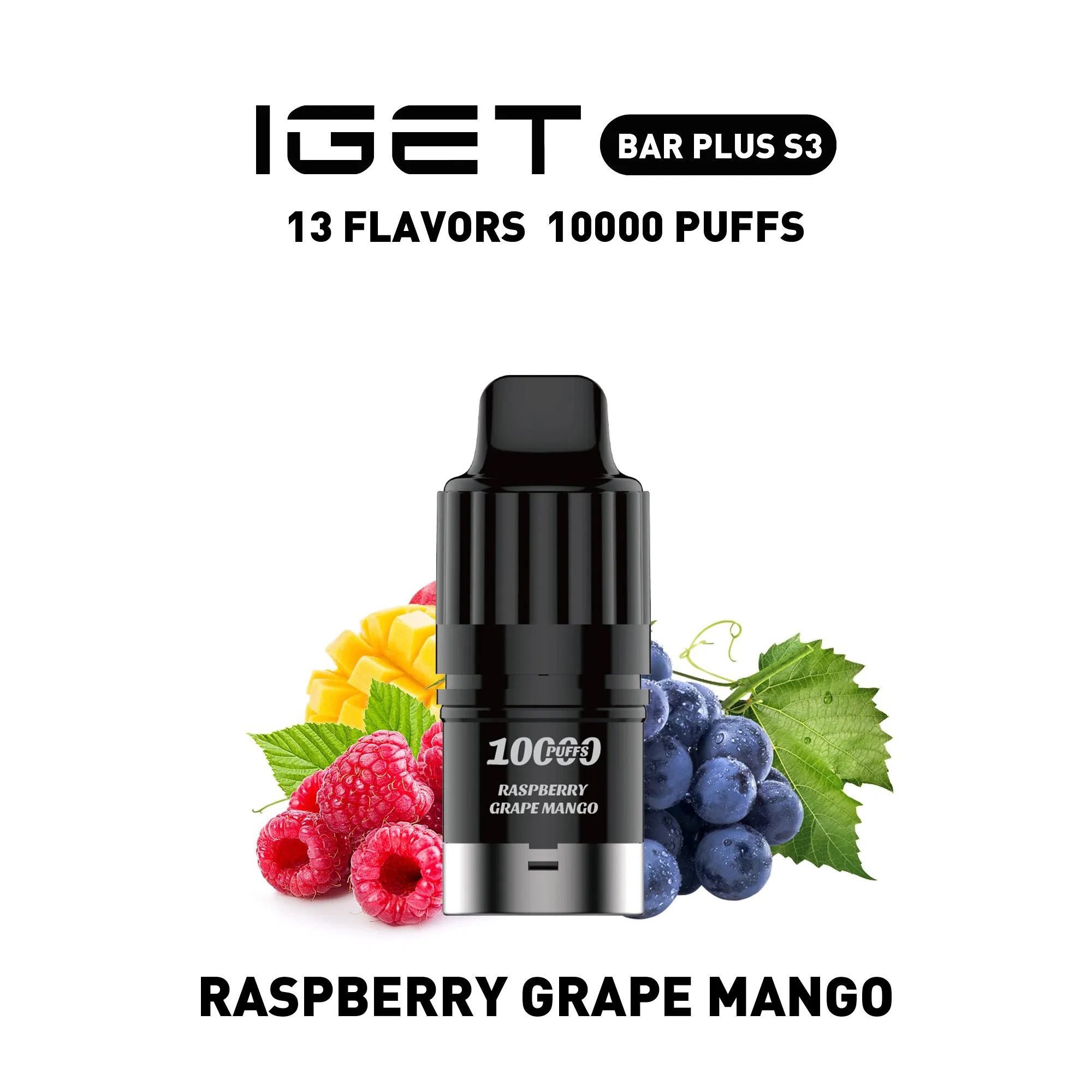 Iget Vape Disposable Bar Plus S3 Whosale Premium Kit Pod 10000 Puffs 10K