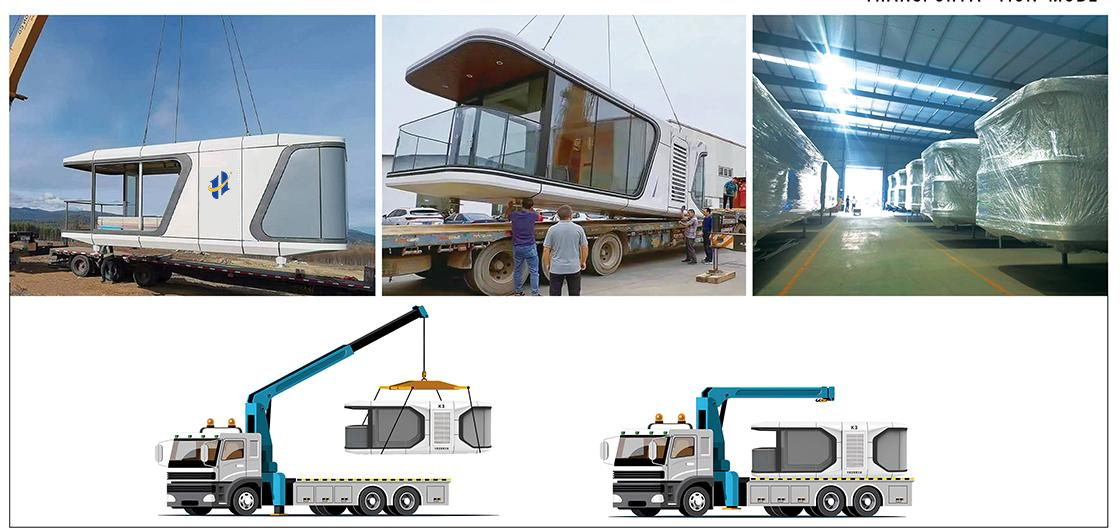 Luxury Portable Smart Space Capsule Pod 2025 Modular Waterproof Prefab for Lakeside Hotels
