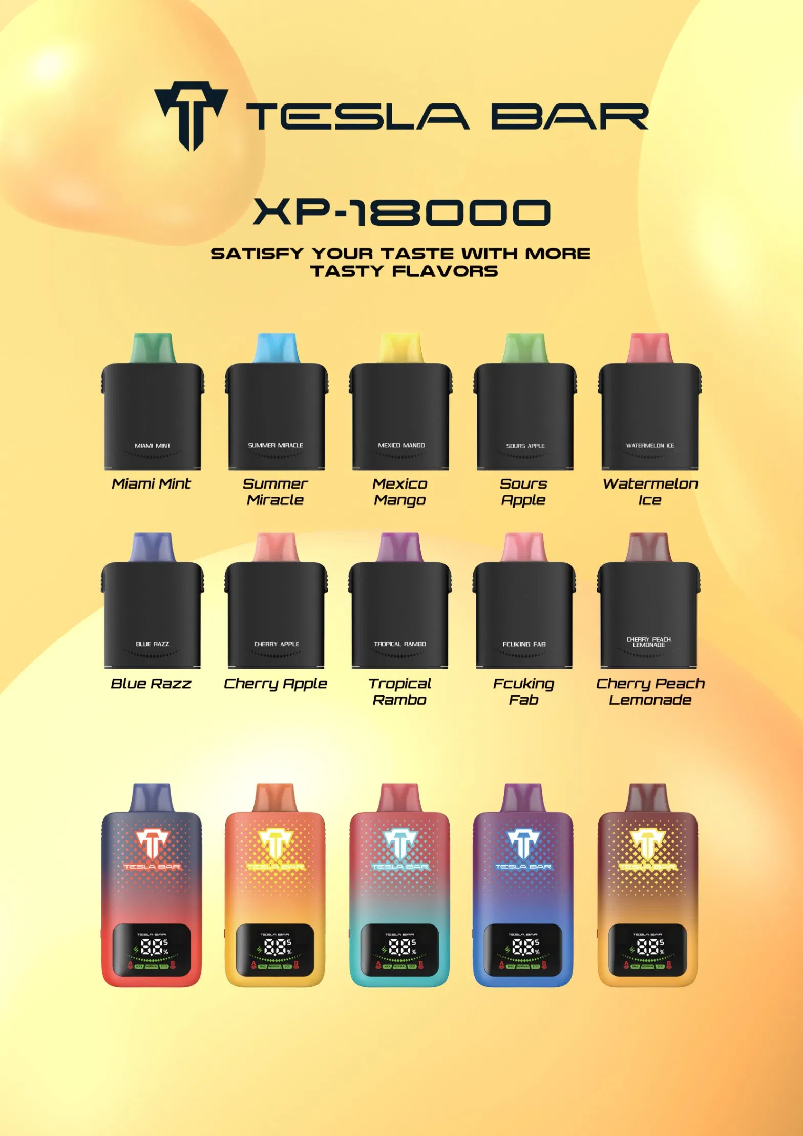 Big Puffs Closed Pod System Teslabar XP 18000 with 5% Nic