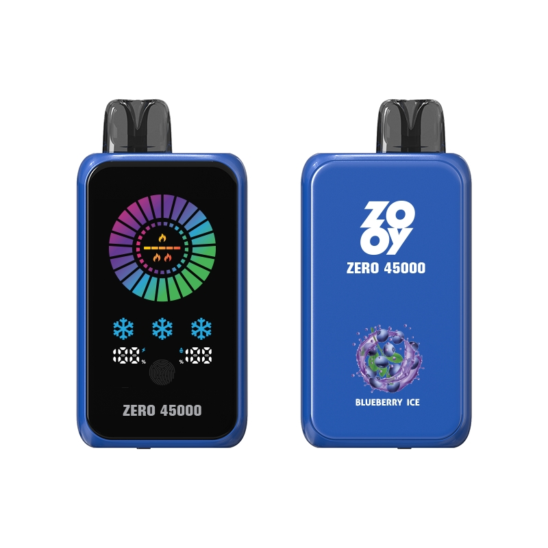 Zooy Zero 45000 Puffs Disposable Vape 1000mAh 40ml Screen Touch Screen Adjust Nicotine and Ice EU Warehouse Fast Shipping in Stock