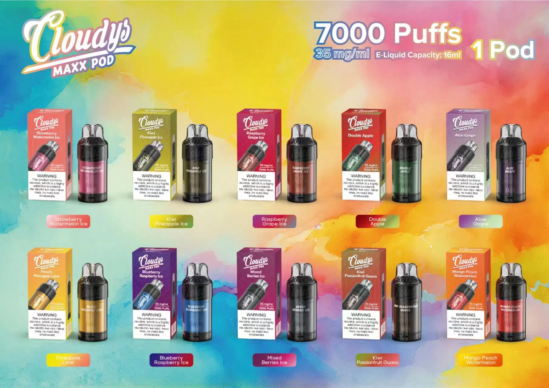 Wholesale Vaper Vape OEM/ODM Disposable Vape with Child Lock 7000 Puffs Ecigs Vape Bar 16 Ml Fruit Flavors Pod Cartridge Disposable Vape