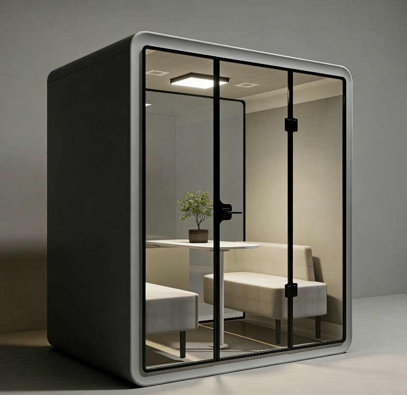 Modern Aluminum Private Office Work Pods Phone Booths Silent Portable Acoustic Office Pod Recording Booth For Living Room