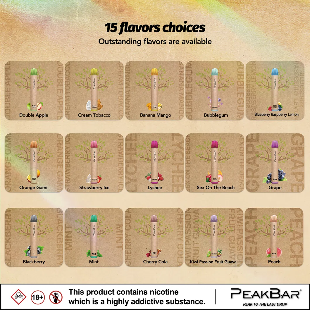 400mAh Eco-Friendly Disposable Vape with 2ml E-Liquid Volume