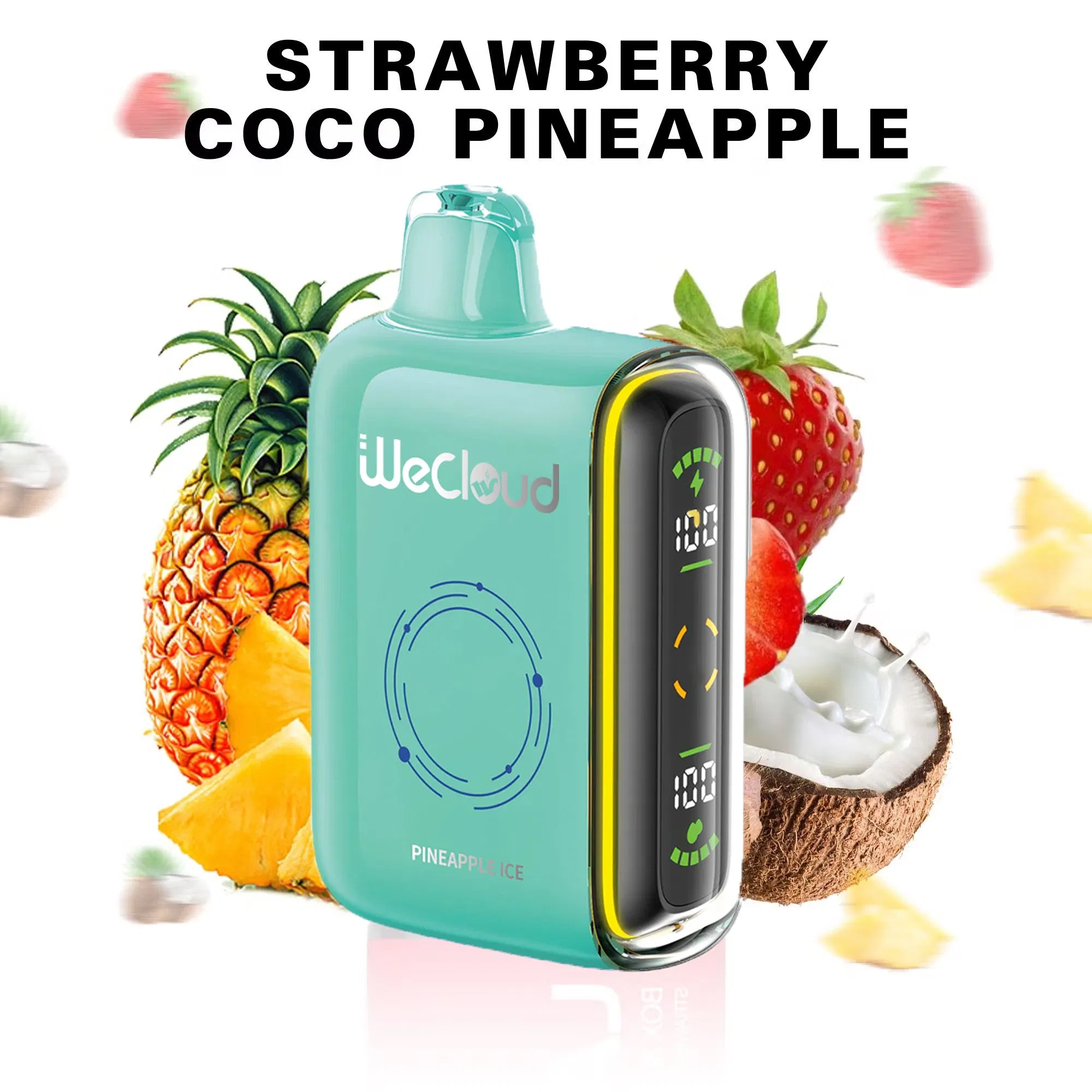 Refillable Crystal Electronic Cigarette Customized Shisha Hookah 20000 30000 Puff Wholesale Rechargeable Zero Nicotine Empty Pod Video Chamber Disposable Vape