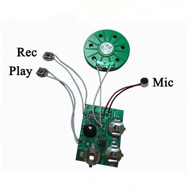 30 seconds recordable sound module button activated voice recording chip module for greeting card