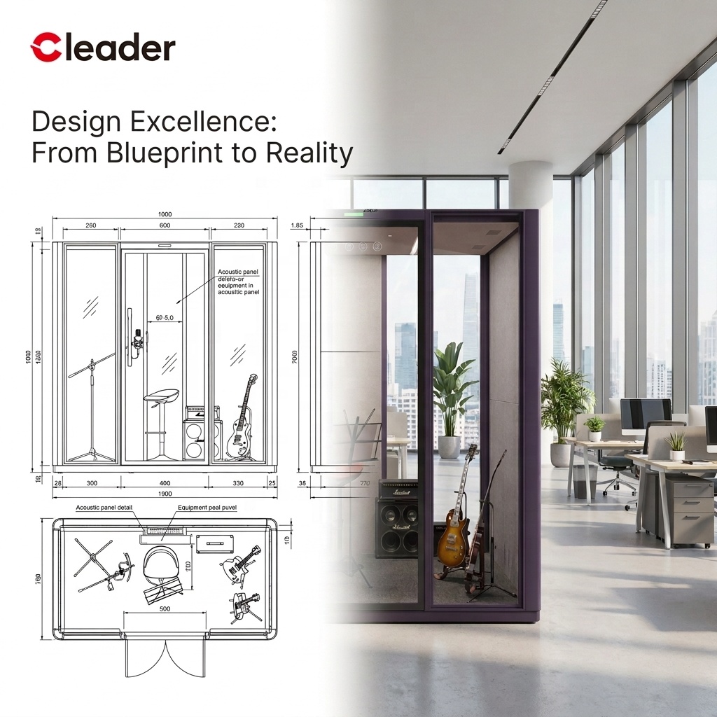 Office Meeting Booth Portable Office Pod Privacy Pod With 28-35dB Noise Reduction Soundproof Office Pod For Workspace Excellence