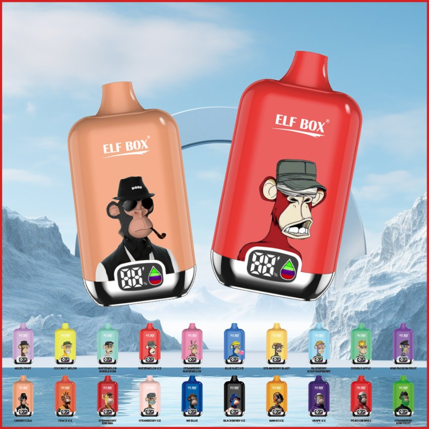 EU Warehouse 10K/12K 12000 Puffs Elf Box Digital 0% 2% 3% 5% Packaging Empty Vape E Cigarette Cartridge Pod Online Vaporizers Wholesale Disposable