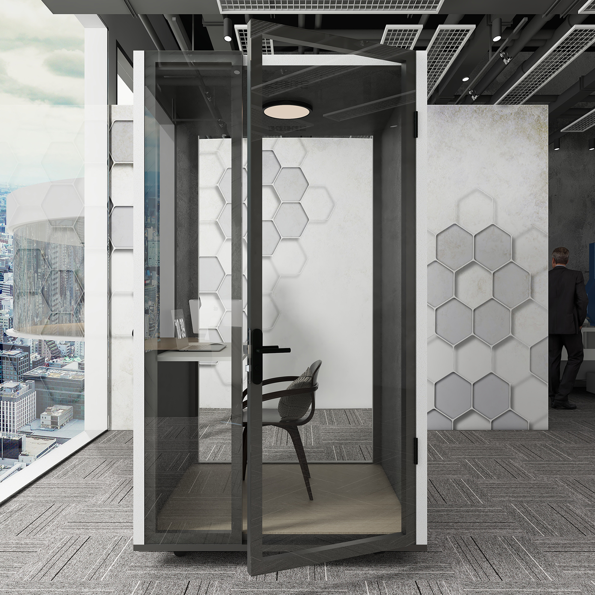 Sound Proof Office Pod Office Booth Pod Office Pod Silent Box Space Acoustic Cabin Intelligent Conference System