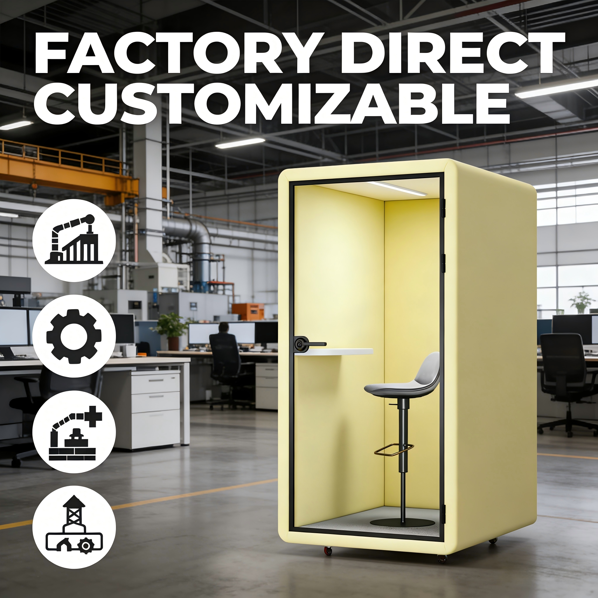 Acoustic Pod Soundproof Office Booth Office Pod For Office For Startup Workspace Video Conference Noise Cancelling Portable Pod