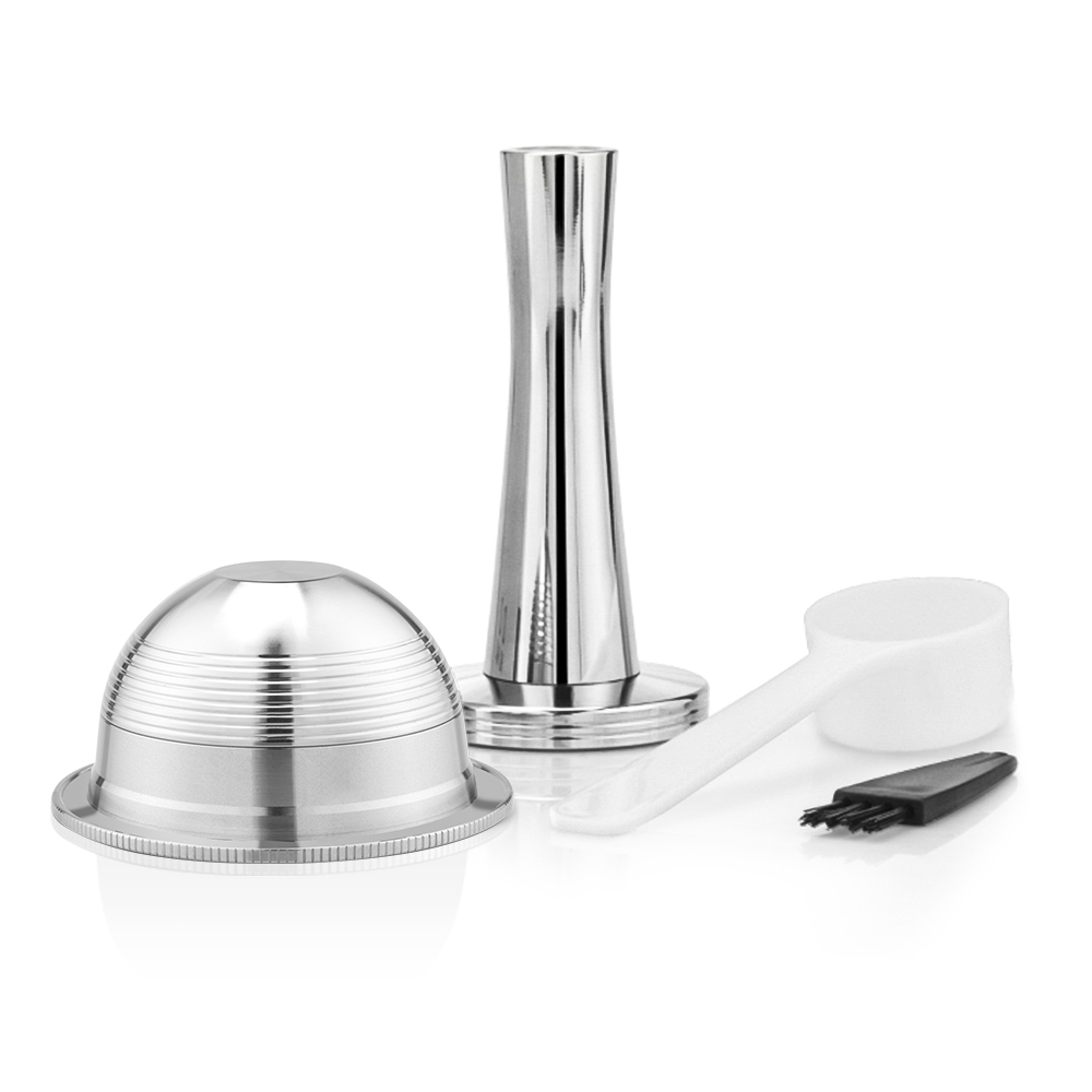 Hotsales Rich Crema Reusable Coffee Filters Nespresso Vertuo Plus 304 Stainless Steel Refillable Capsule Coffee Pod