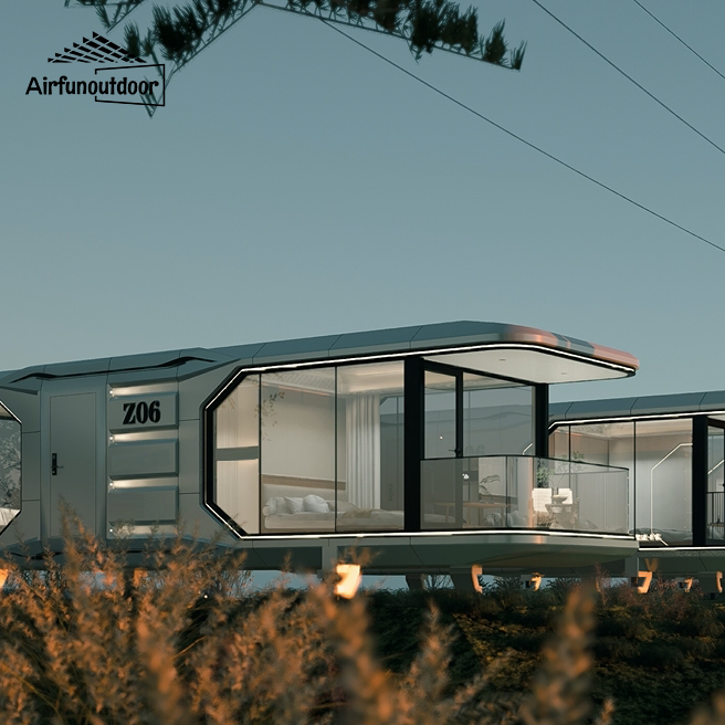 Fully Furnished Prefabricated Hotel Room Smart Home System Pre-Engineered Apple Pod Cabin Steel Sleeping Capsule for House Use