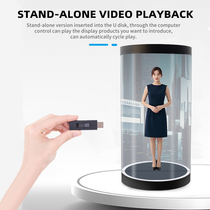 AI Hologram Display Pod | 3D Holographic Digital Poster | Smart Hologram System with Animation for Retail &amp; Shopping Mall Use