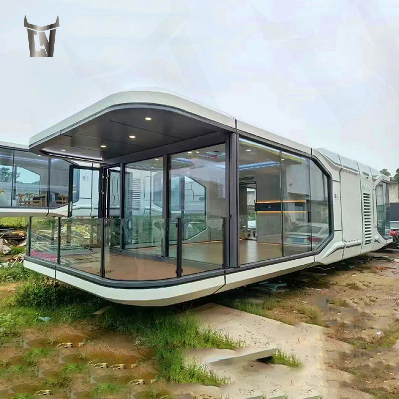 Innovative Prefab Space Capsule House Sustainable Smart Pod Modern Glamping Cabin High Tech Portable Home