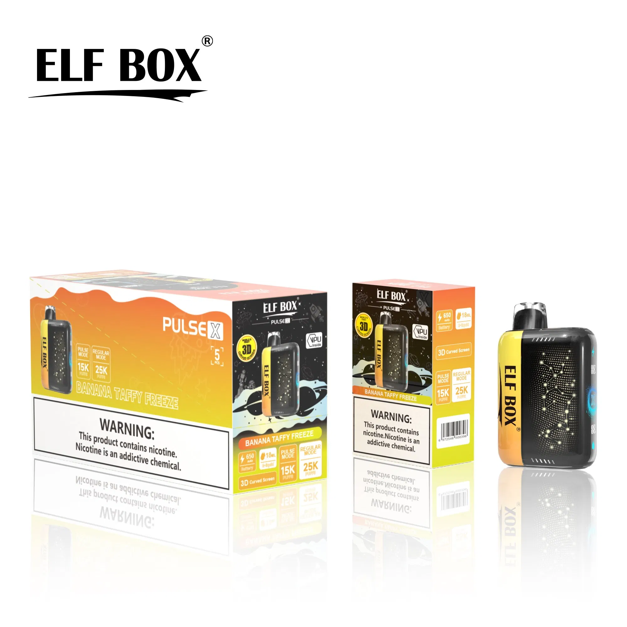 Nl Spain Distributors Elf Box Pulse X Eco-Friendly Disposable Vape 15000 Puff Vape 15000-25000 Puff Sizes Recyclable Parts Natural Flavors
