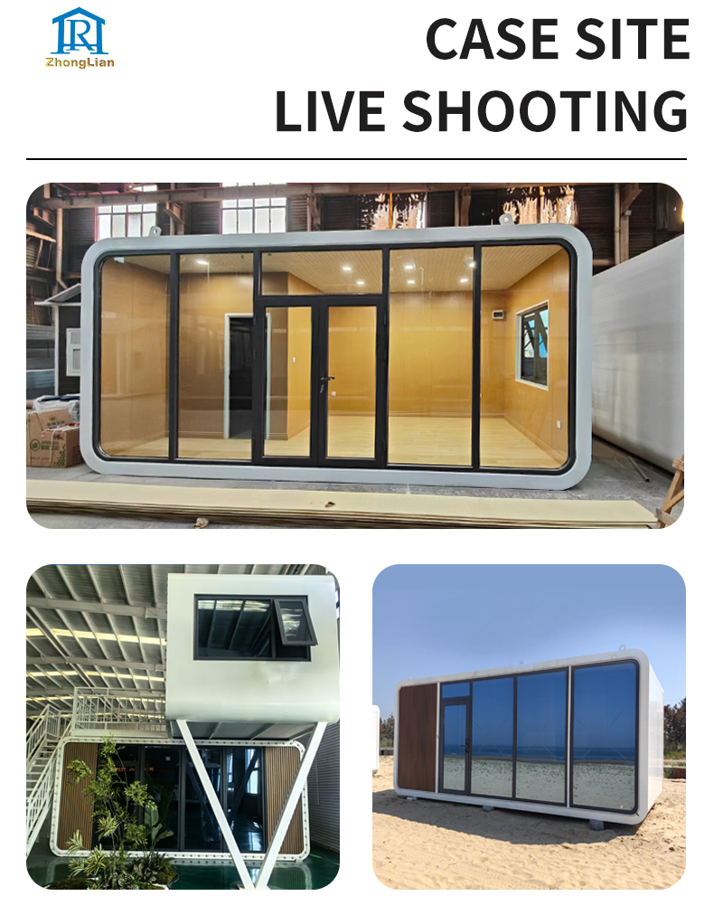 Prefab Container Houses Space Capsule Pod Ventilation System Soundproof Waterproof Solar Powered Eco-Friendly Modern Home