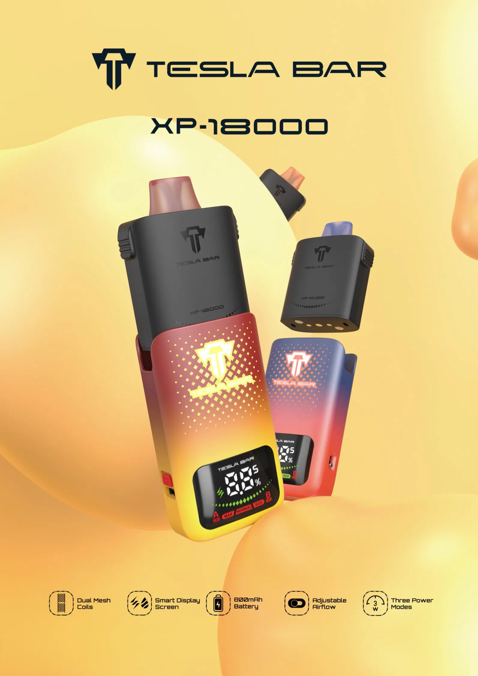 Big Puffs Closed Pod System Teslabar XP 18000 with 5% Nic