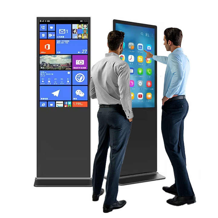 Indoor Interactive Kiosk Touch Screen Vertical Display Digital Signage Floor Stand For Elevator Advertising Text Display