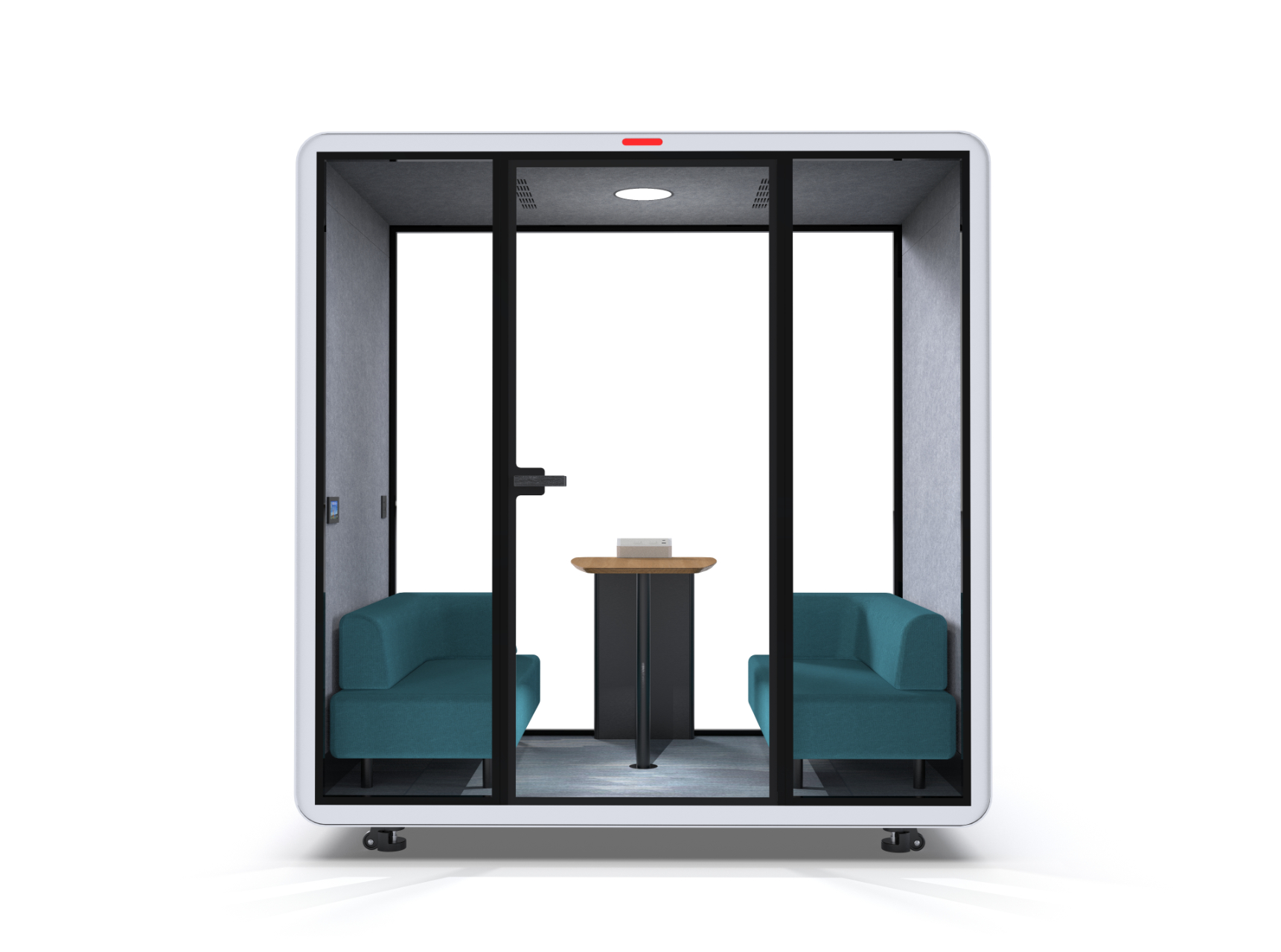 OMNI Compact Acoustic Telephone Booth for Office Soundproof Phone Pod with Ventilation and Built-in Desk