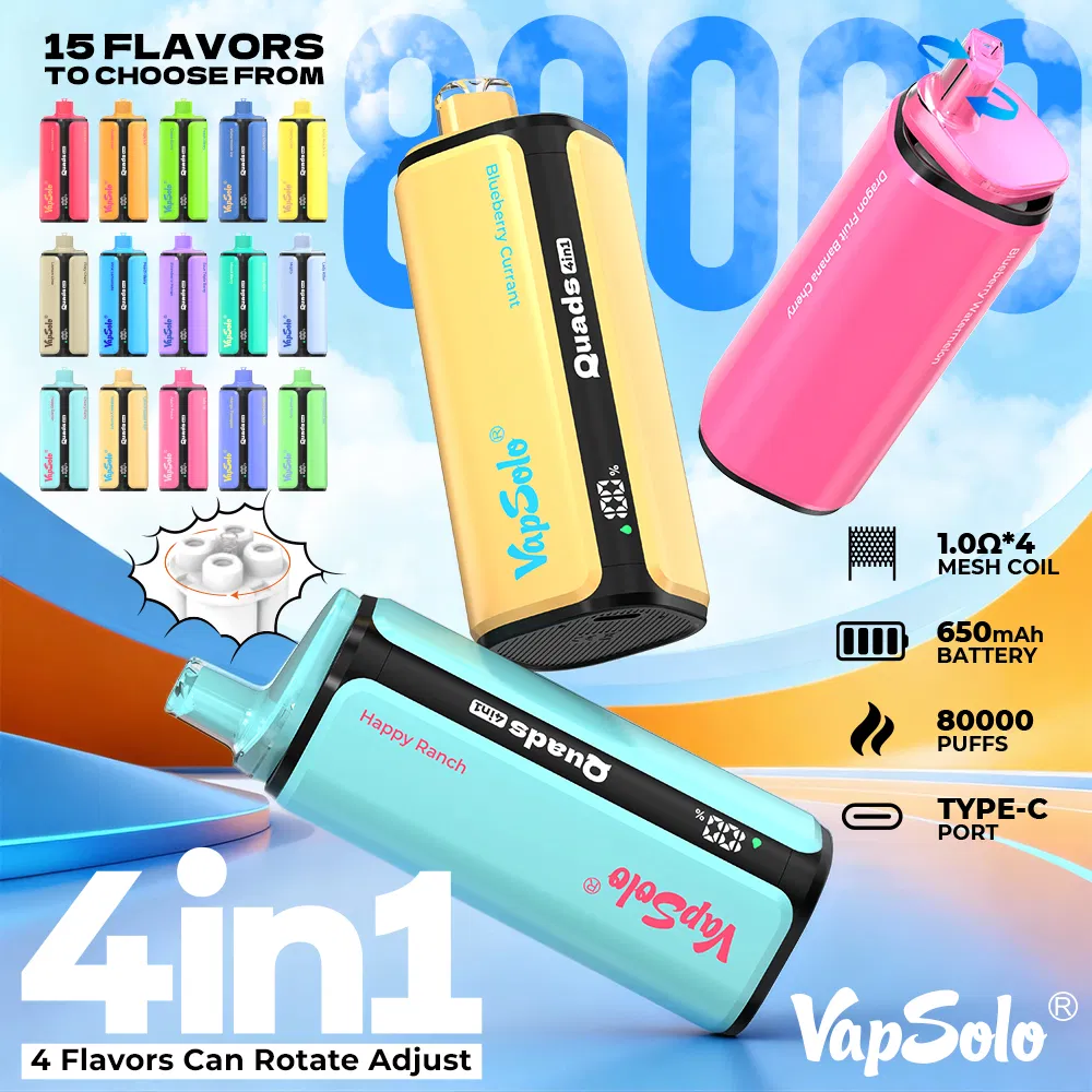Vapesolo Vape 4 in 1 Quads 80000 Puffs Disposable Cigarettes