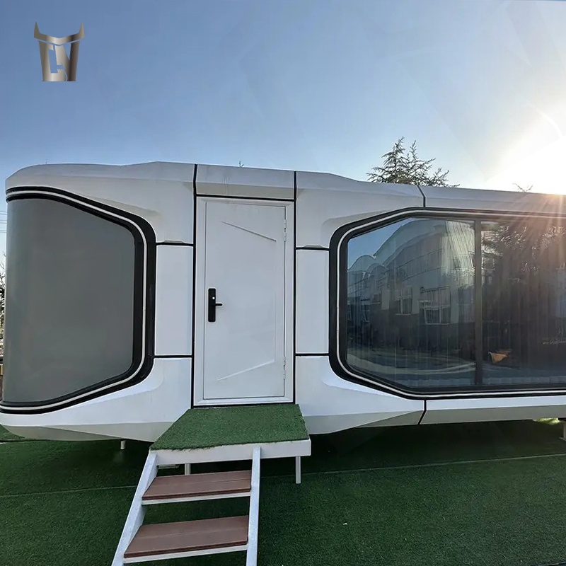 Innovative Prefab Space Capsule House Sustainable Smart Pod Modern Glamping Cabin High Tech Portable Home