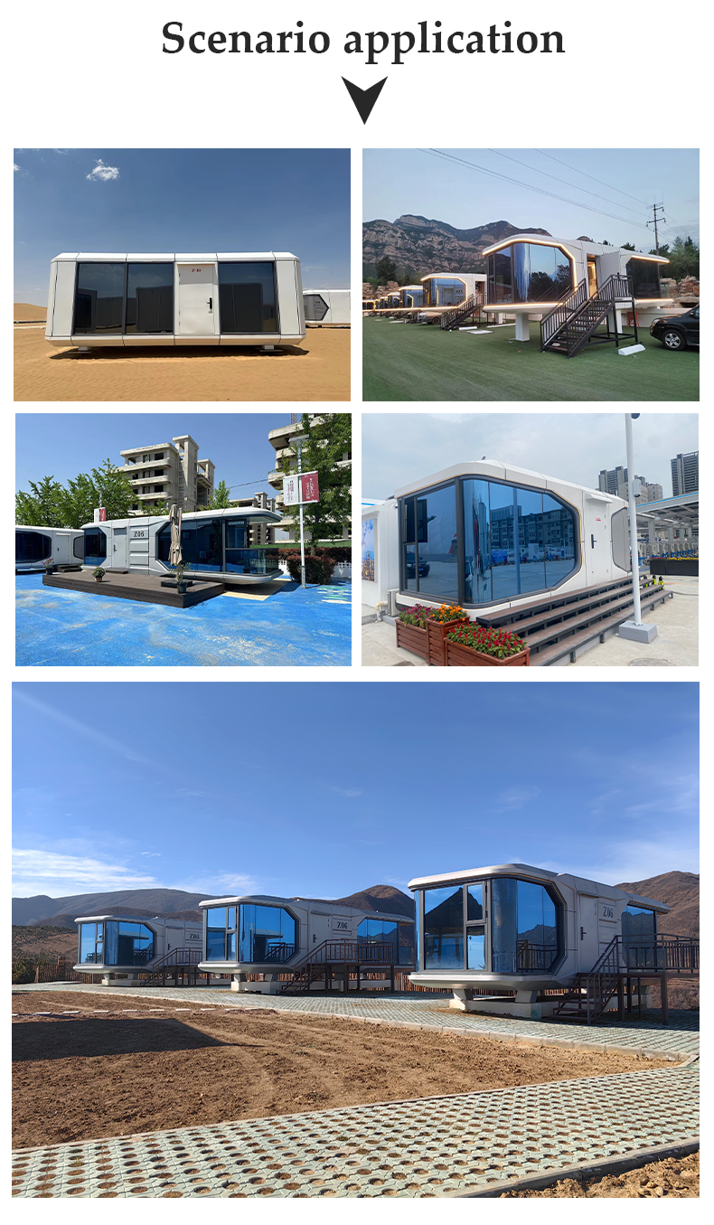 Fully Furnished Prefabricated Hotel Room Smart Home System Pre-Engineered Apple Pod Cabin Steel Sleeping Capsule for House Use