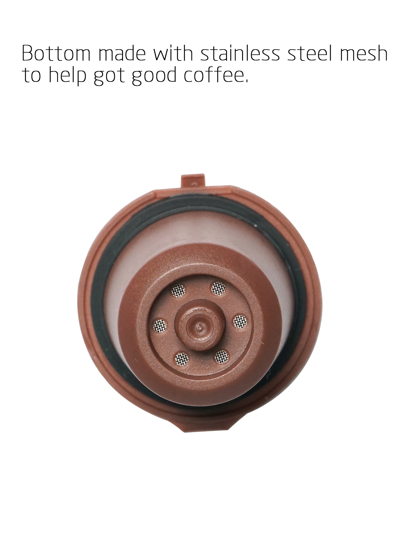 Universal 6 Pods Reusable Metal Coffee Filter System Wareset Cafe Refillable Capsules with Cup Refilling Cap