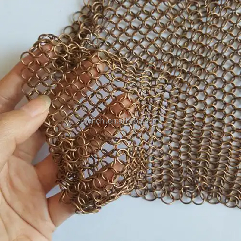 Factory Sale Welded Chain Link Mail Curtain Metal String Cascade Coil Drapery Mesh Curtains Ring Mesh