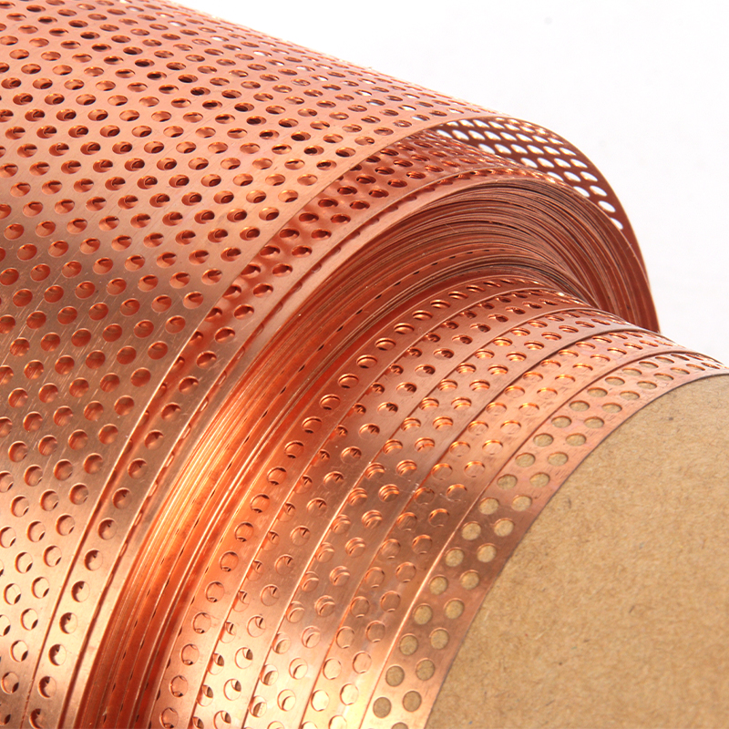 High Quality Brass Perforated Coil Screen Mesh, Round Hole Perforated Metal Sieve Coil From China