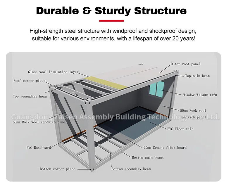 Fully Furnished Modern Detachable Container Ready to Use Compact Sleep Pod for Student Dormitory and University Campuses