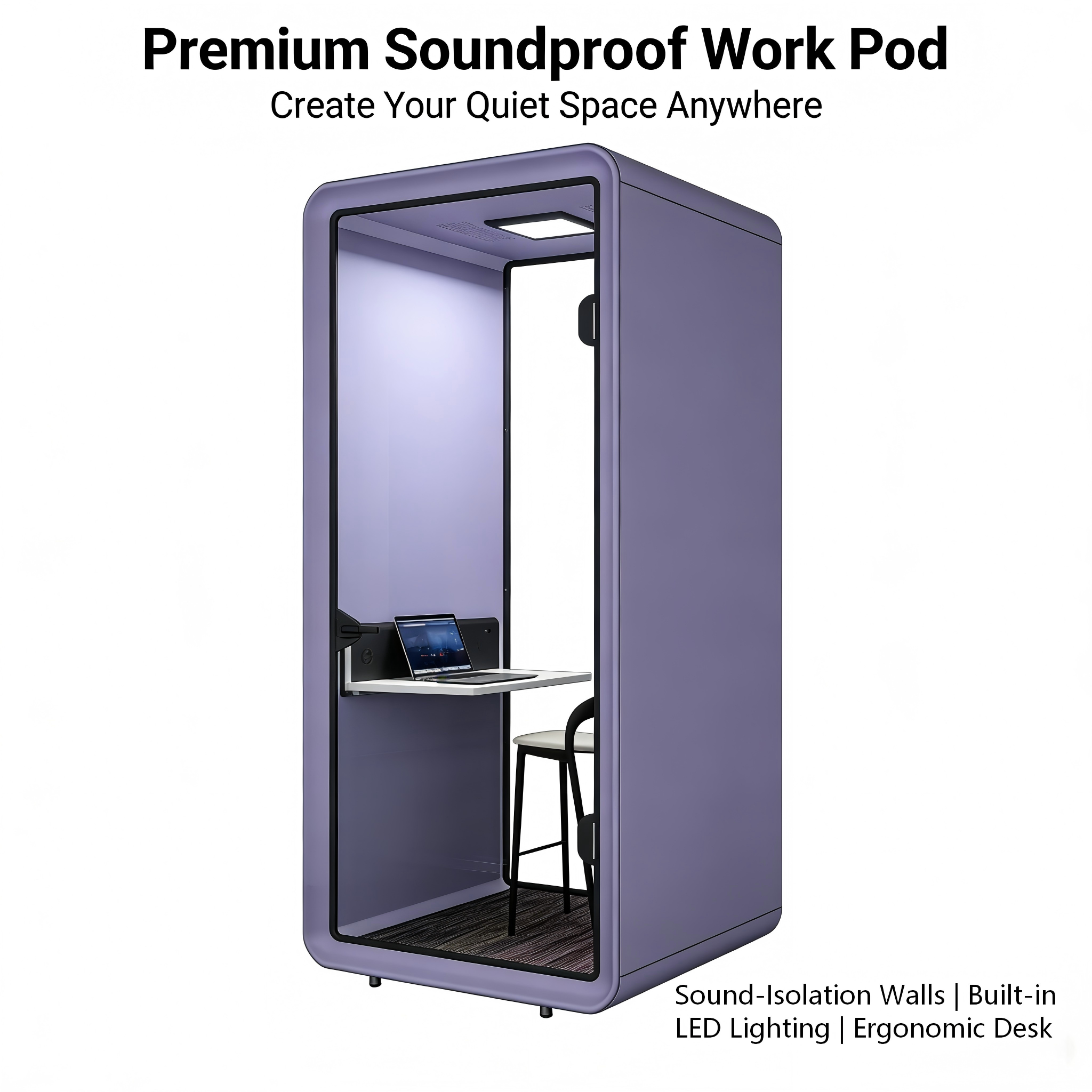 Portable Soundproof Office Pod Live Streaming Phone Booth Noise Reduction For Recording Studio Silent Negotiation Conference