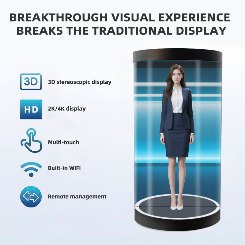 AI Hologram Display Pod | 3D Holographic Digital Poster | Smart Hologram System with Animation for Retail &amp; Shopping Mall Use