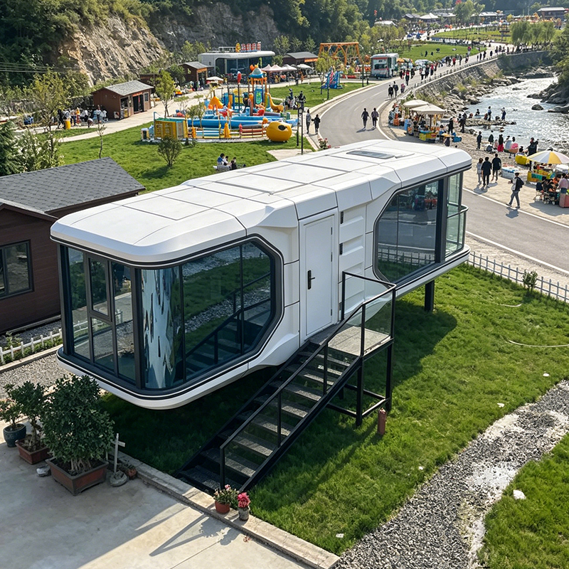 Heavy-Duty Container House of Steel Frame Space Pod with Soundproof and Thermal Insulation