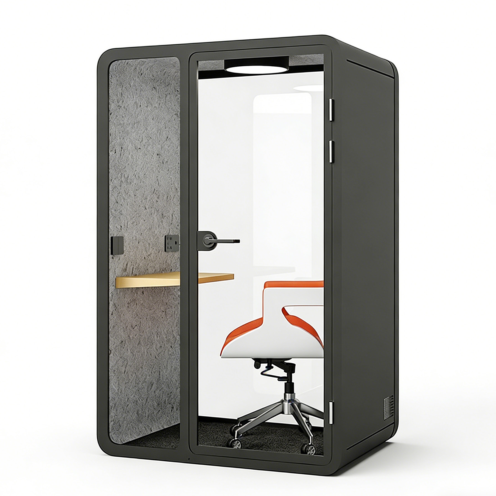 Modern Tool-Free DIY Assembly Aluminum Alloy Acoustic Cabin | 1-Hour Install Modular Soundproof Office Pod for Call Centers Open