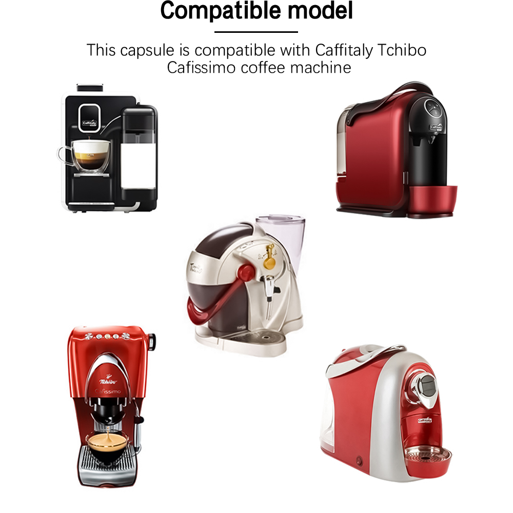 1 Pod 1 Tamper Wareset Stainless Steel Refillable Coffee Filter Capsule for Tchibo Cafissimo Caffitaly Pod Systems