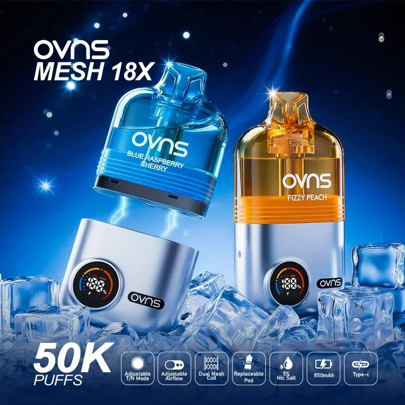 Ovns Mesh18 X Newest Customize Brand OEM E-Cigarette Starter Kit 18ml Pefilled Tanks Replacement Reusable Closed Pod System