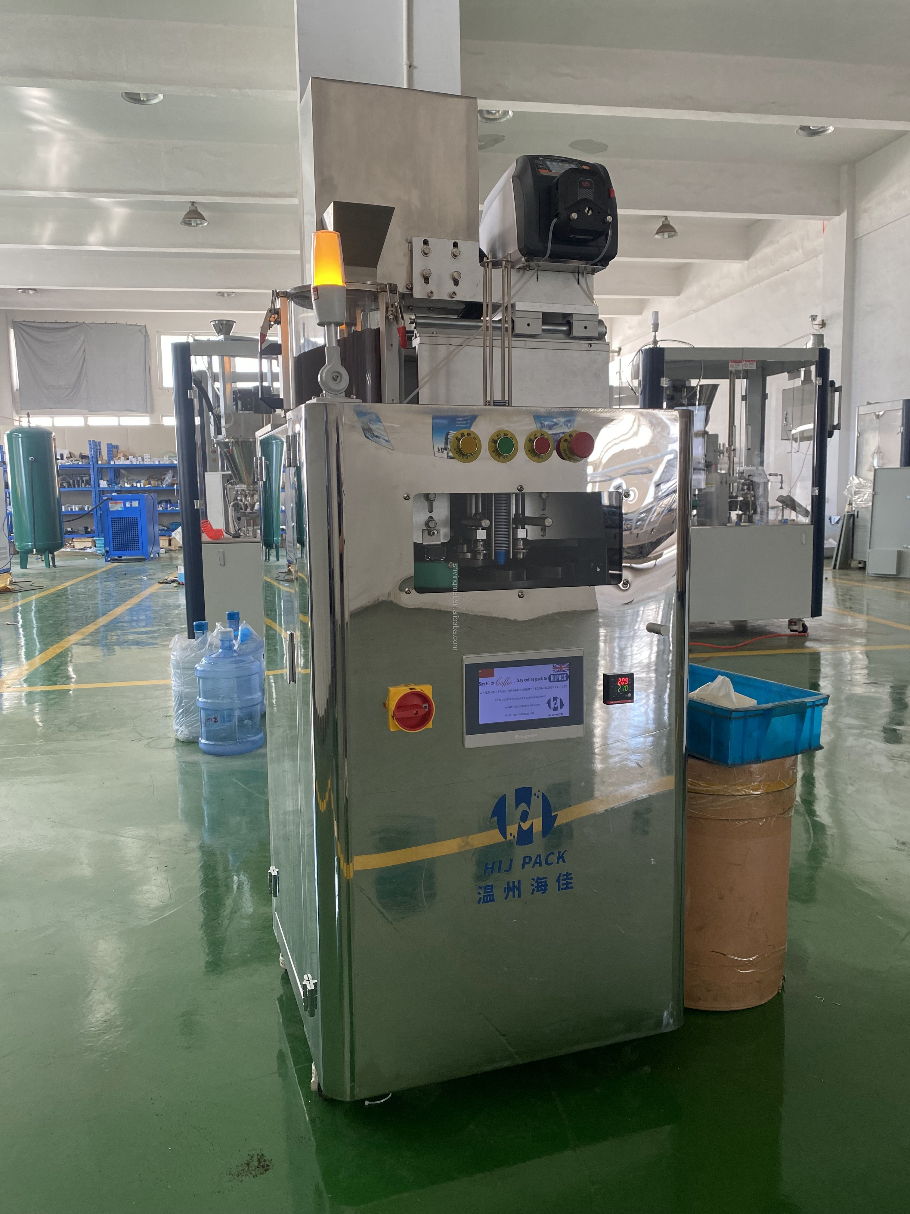 Small Automatic Rotary Powder Making Aluminium K Cup and Pod Filler Empty Nespresso Coffee Capsule Filling Sealing Machine
