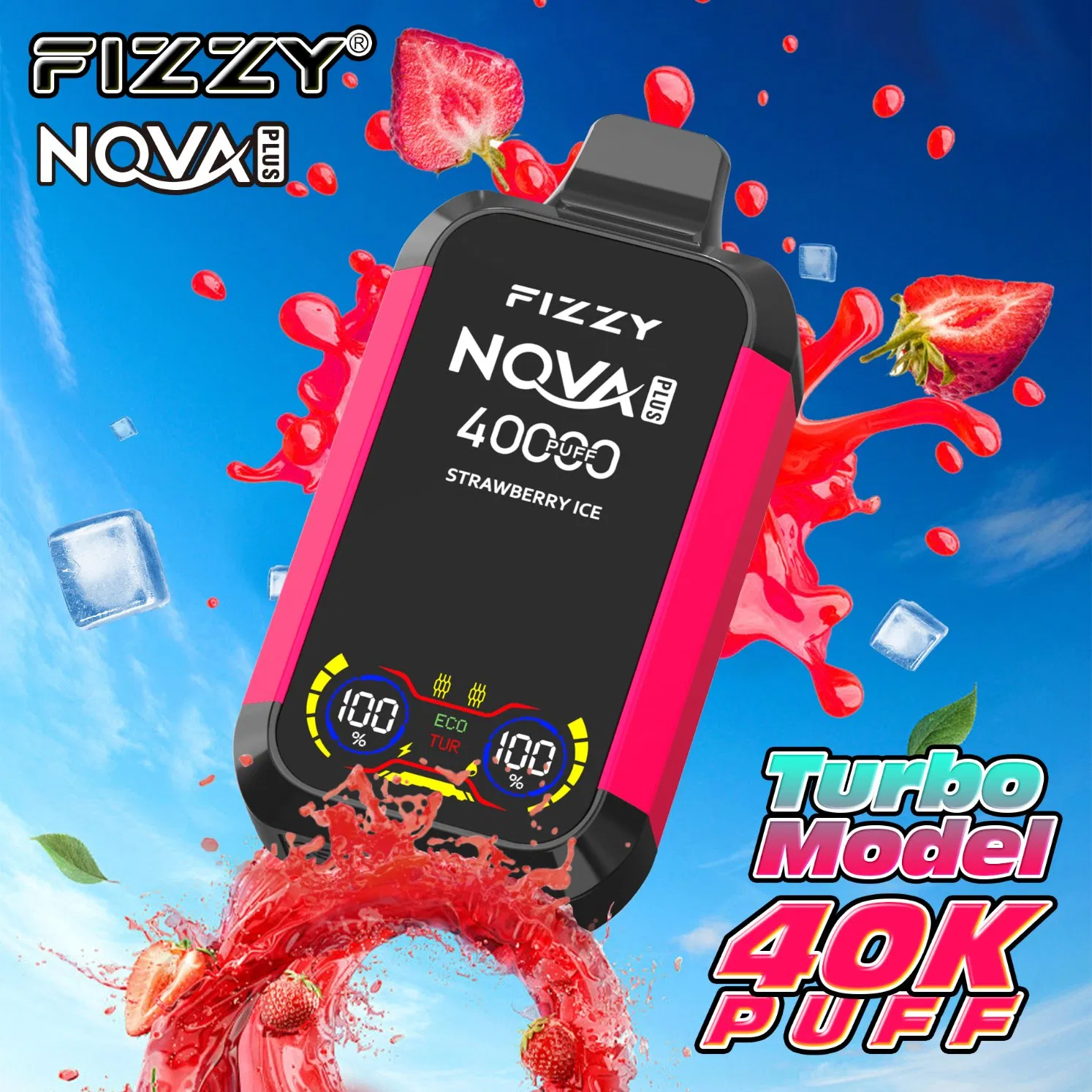 Original Design Nicotine Salt E-Juice Disposable China Factory Customizable Vape Fizzy Nova Disposable 30000 40000 50000 60000 Puffs E-Cigarette Bar Vape Pen