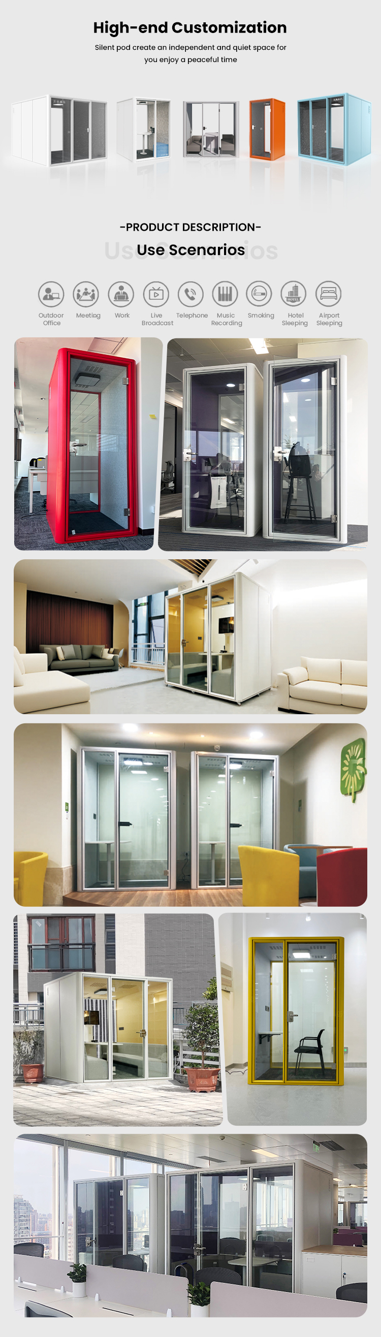 Meeting pod color options
