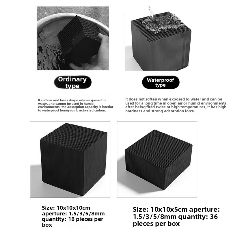 Honeycomb Activated Carbon Industrial Exhaust Gas Adsorption Unit 800 Iodine Value Special Waterproof Spray Booth