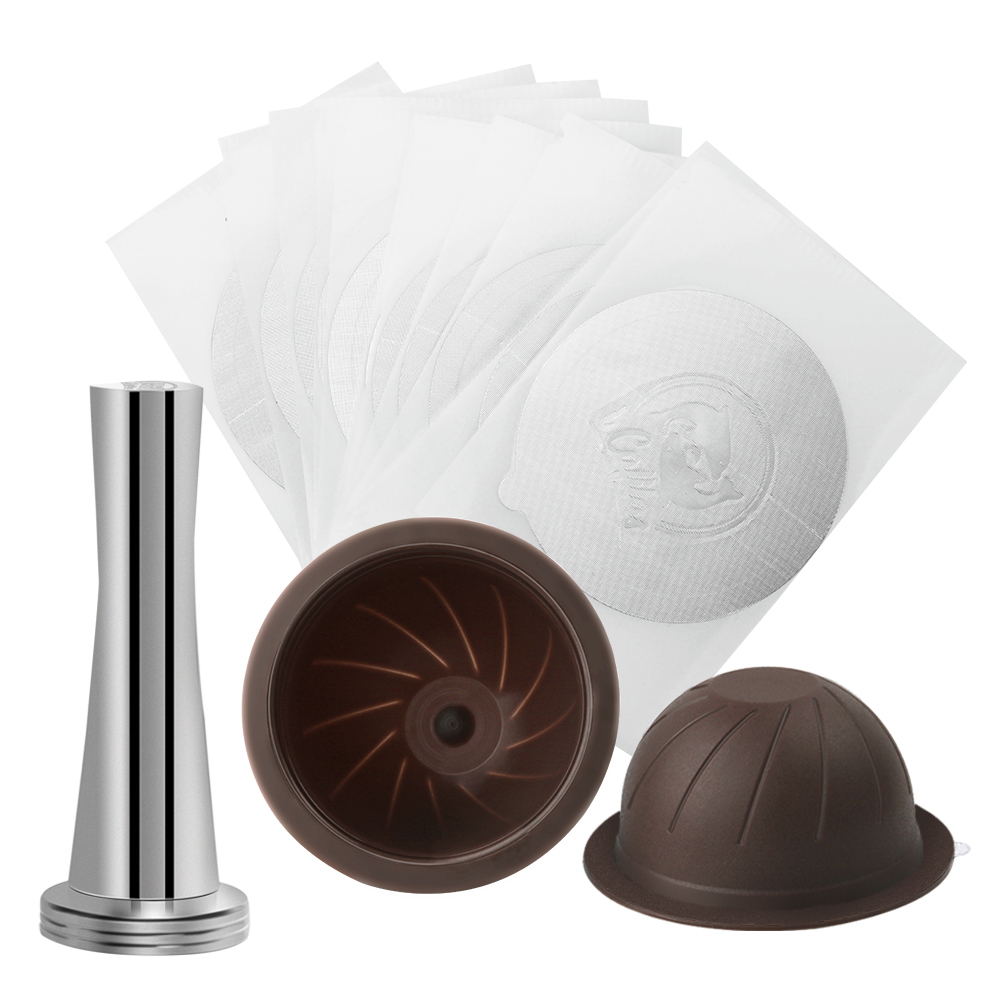 Refillable Disposable Vertuo Coffee Filter Pod Capsule with Self Adhesive Foil Seal Aluminum Film Lid