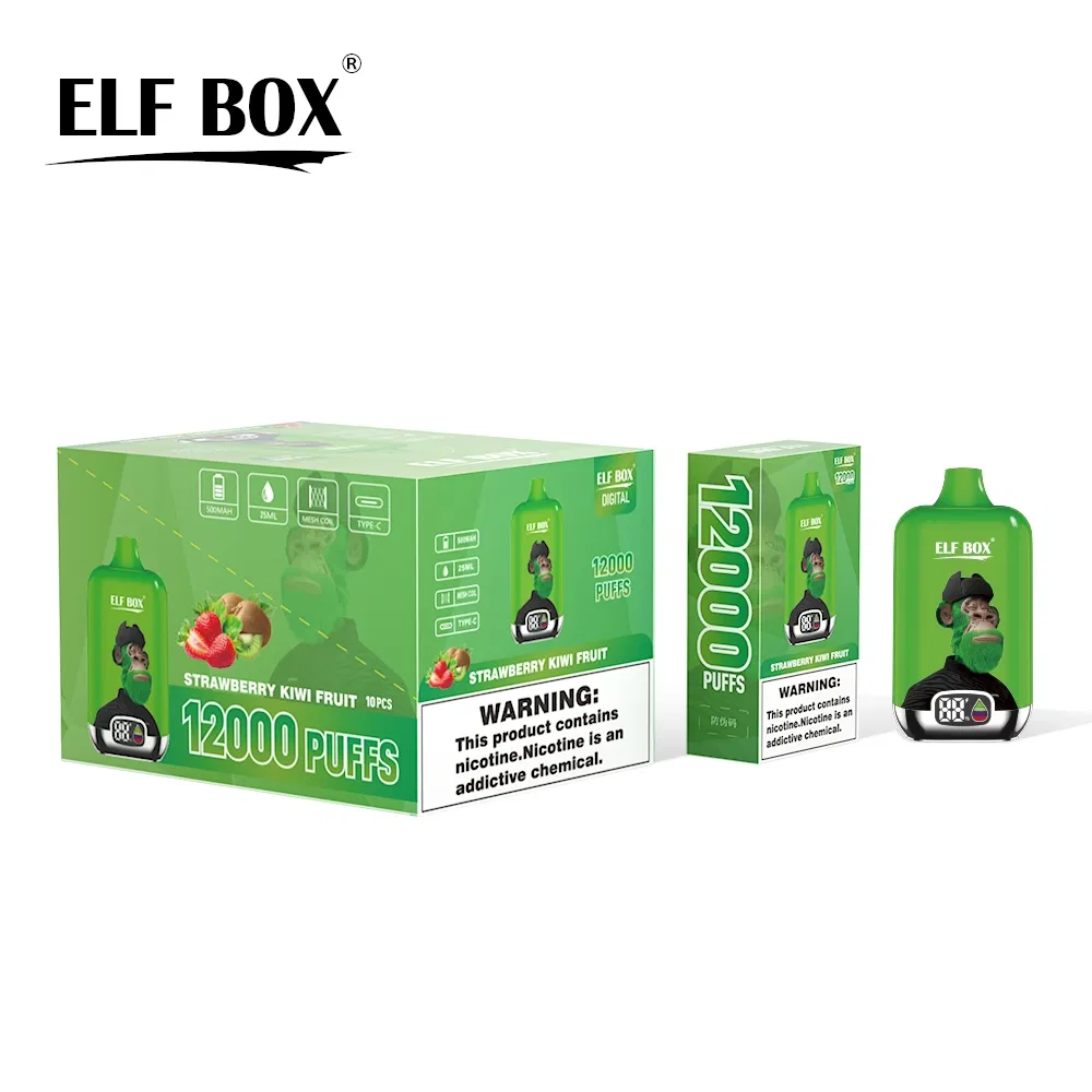 Factory Vape Shop Supply Elf Box Digital 12000puffs Disposable Vape Pod E Cigarette Wholesale Pen Style E-Cigarette Disposable Vape