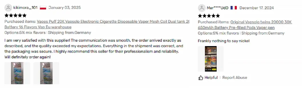 Buyer Feedback Screenshot 1