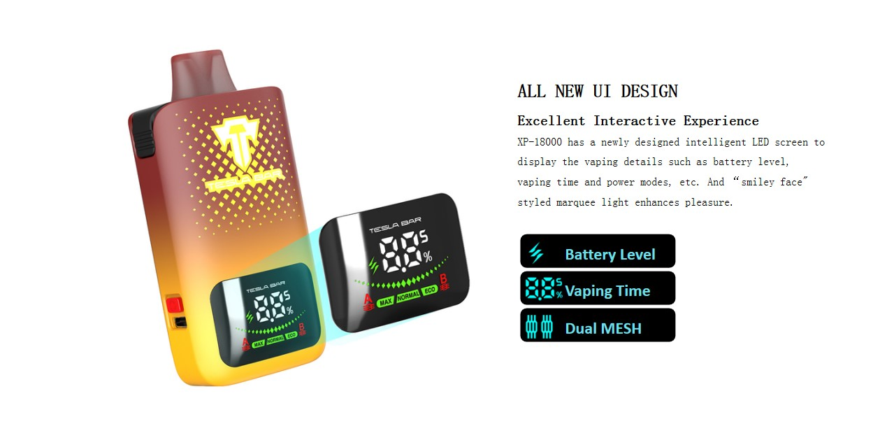 Big Puffs Closed Pod System Teslabar XP 18000 with 5% Nic