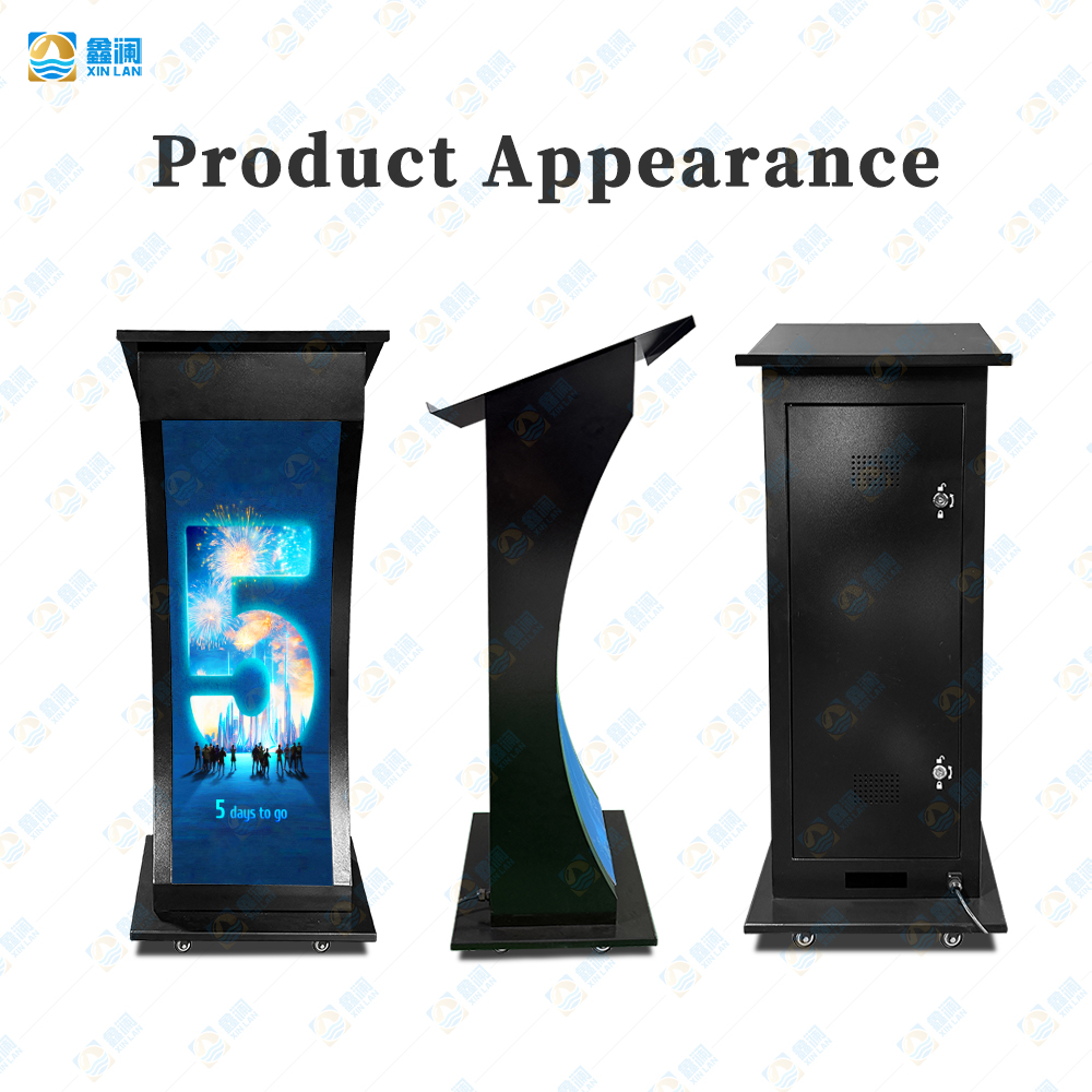 HD Full Color Tabletop TV Mobile Portable Smart Lectern Gob Digital Podium LED Screen Display HDR10+ Waterproof Conference