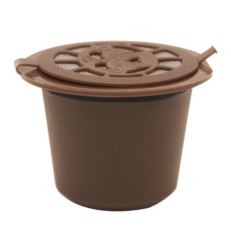 Universal 6 Pods Reusable Metal Coffee Filter System Wareset Cafe Refillable Capsules with Cup Refilling Cap
