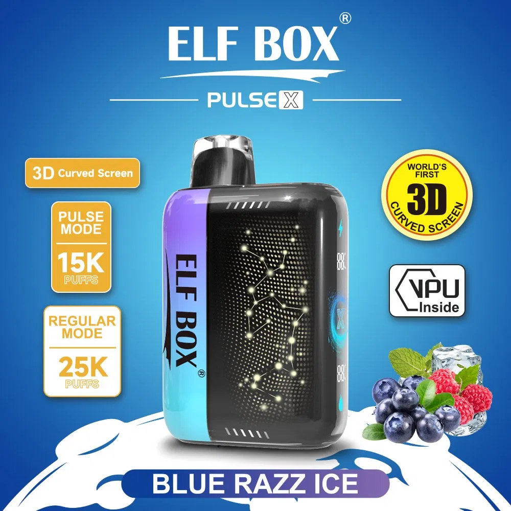 Eco-Friendly Grape Ice Flavor E-Cigarette Disposable Vapes Elf Box Pulse X 25000 Puffs Vape