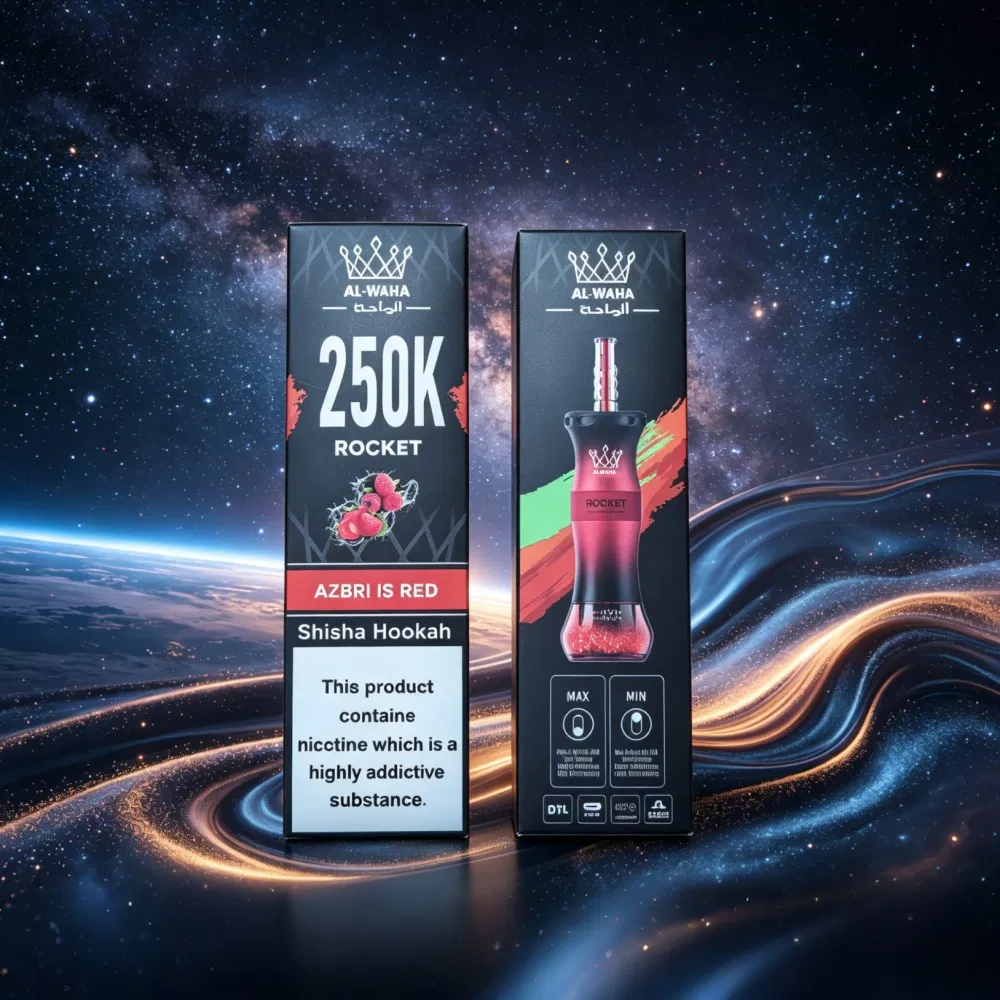 Al-Waha Rocket Shisha Hookah 250K Vaper Disposable Vape Pod 200K Vaping Disposable E Cigarette Price Vape Pen Puff Bar Calada Vape Pluma Wholesale Vape