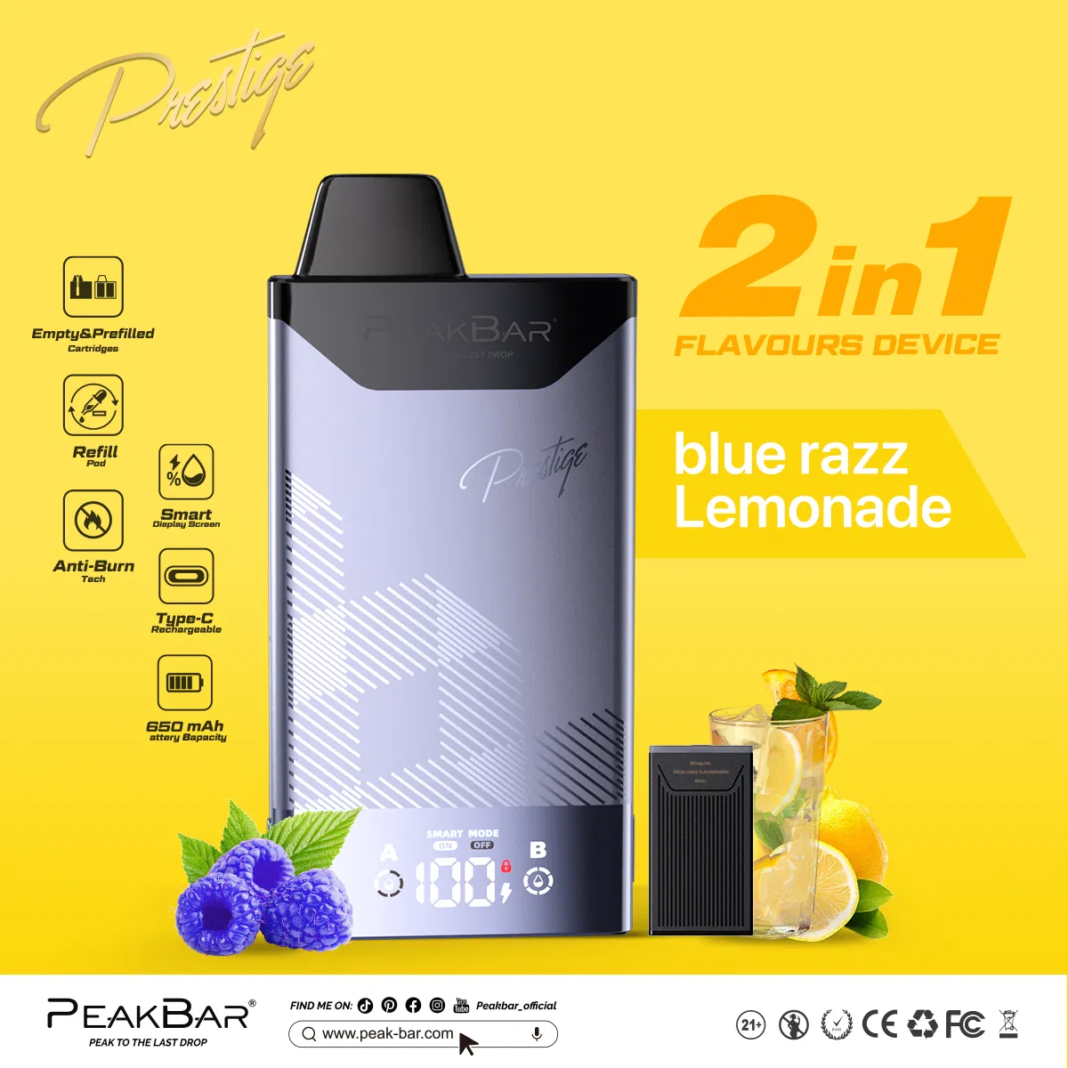 Rechargeable Disposable Pod System with 4ml Empty Pod Capacity