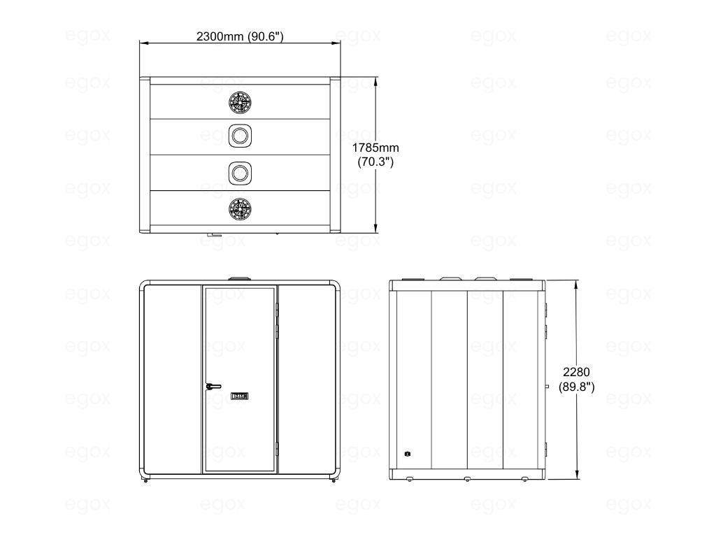 Modern Stylish Smart Privacy Pod X4 Auto Circulation Air Smart Controlled Closed 4 Way Co Working Private Group Talk Pod