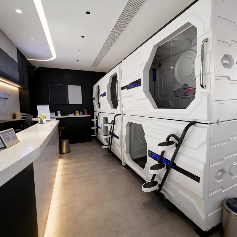 Luxury Smart Capsule Pod for Hotel Hostel Dormitory Single Sleeping Cabin Soundproof Space Saving Sleep Pod
